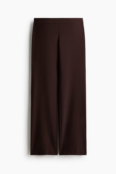 Low-waisted twill trousers