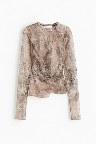 Draped mesh top