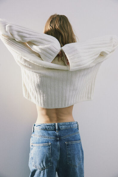 Rib-knit jumper