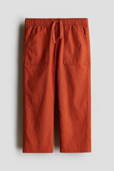 Linen-blend trousers