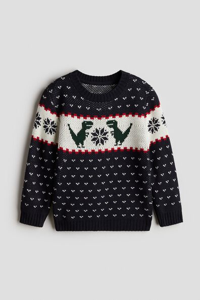 Jacquard-knit jumper