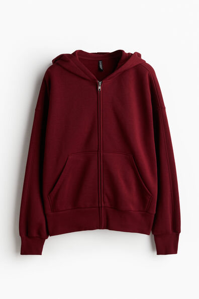 Oversized zip-through hoodie