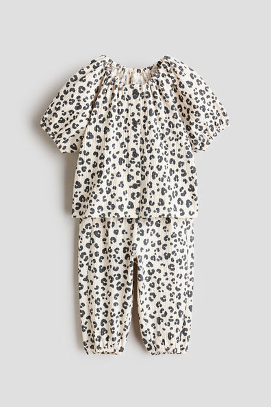 2-piece crinkled jersey set
