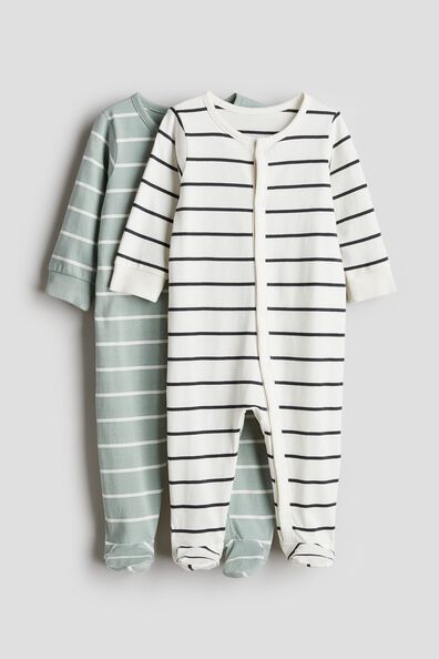 2-pack cotton sleepsuits