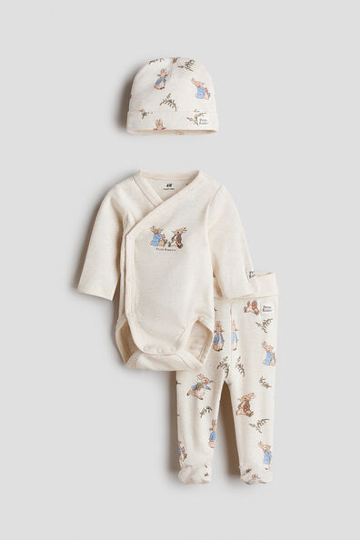 3-piece printed cotton set