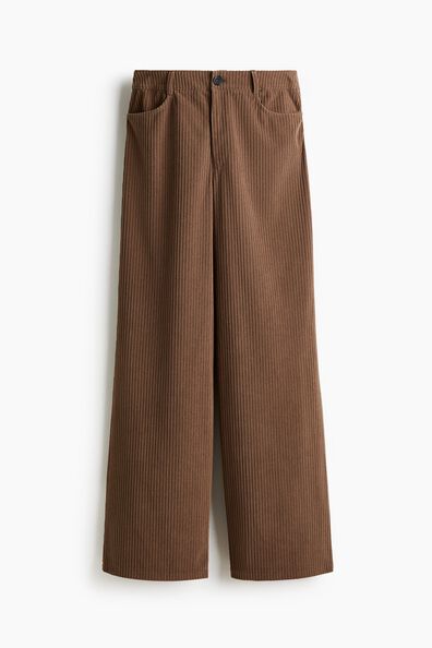 Ribbed velour trousers