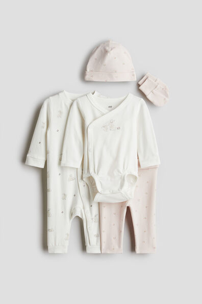5-piece cotton jersey gift set