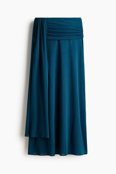 Draped jersey skirt