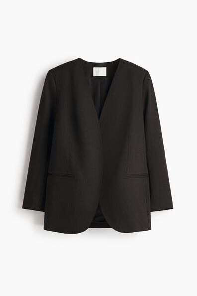 Collarless blazer