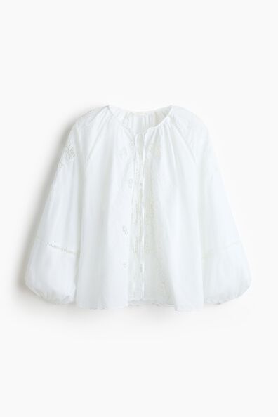 Broderie anglaise cotton blouse