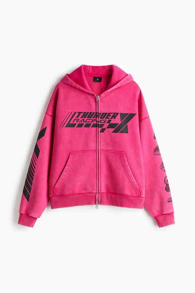 Oversized Fit Zip-through hoodie