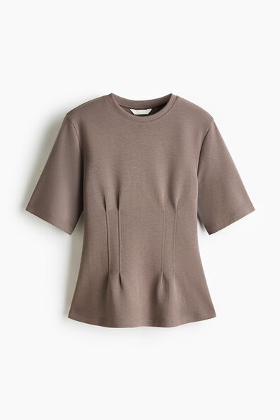 Waisted interlock T-shirt
