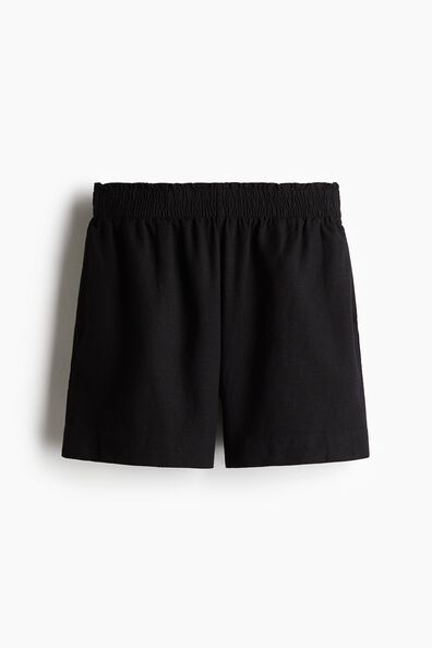 Linen-blend shorts