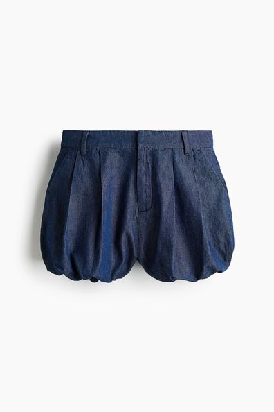 Denim balloon shorts