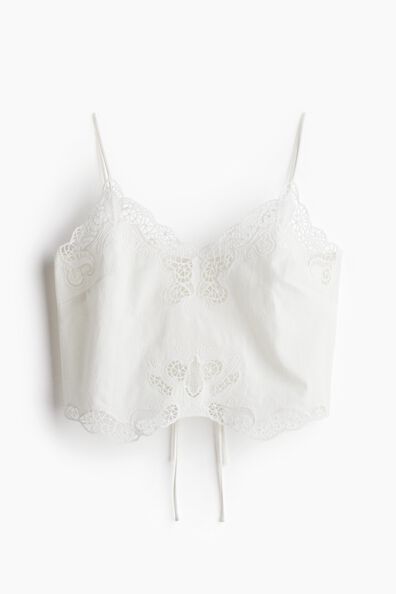 Broderie anglaise strappy top