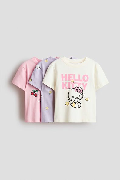 3-pack printed jersey tops