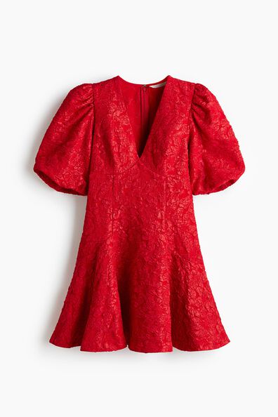 Puff-sleeved dress