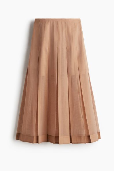 Sheer pleated skirt