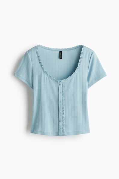 Lace-trimmed top