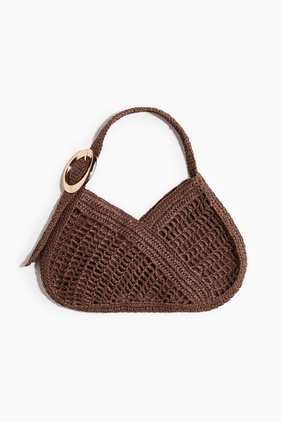 Straw shoulder bag