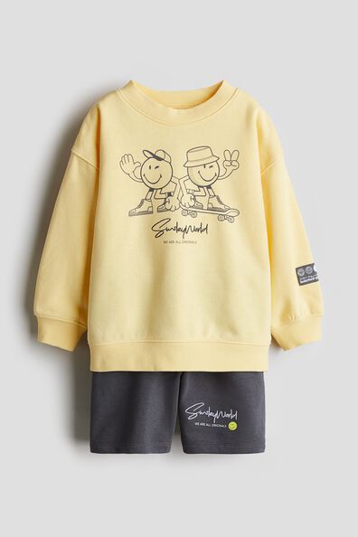 2-piece printed sweatshirt set