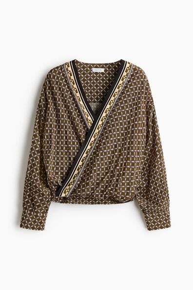 Viscose wrap blouse
