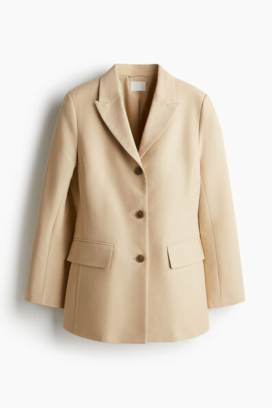 Waisted cotton blazer