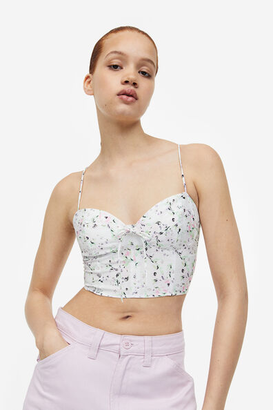 Cropped bustier top