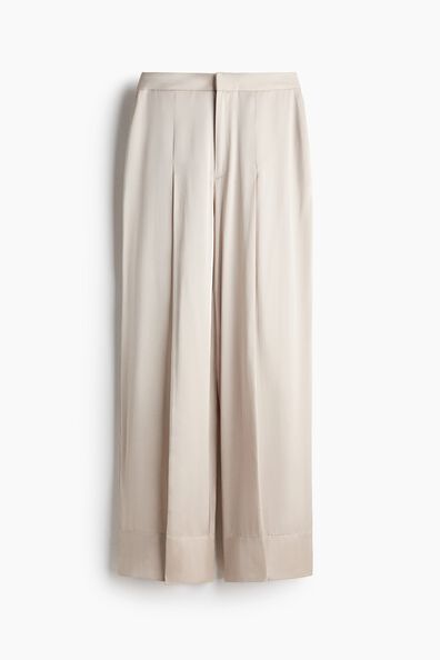 Loose-fit satin trousers