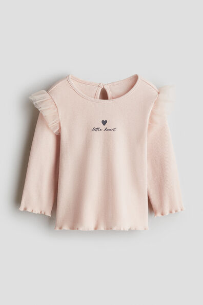 Frill-trimmed top