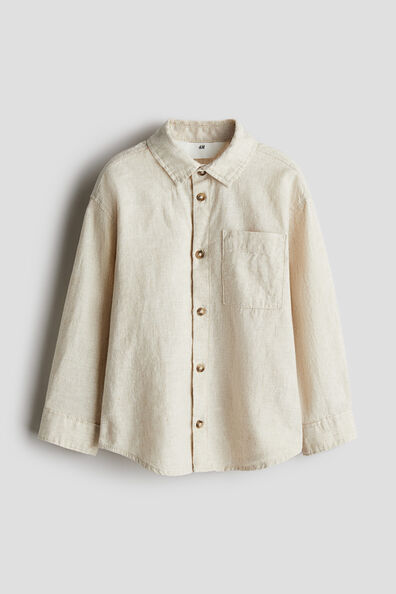 Linen-blend shirt