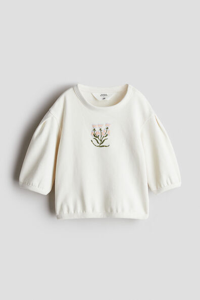 Embroidery-motif sweatshirt