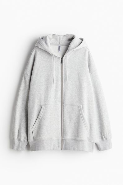 Oversized zip-through hoodie