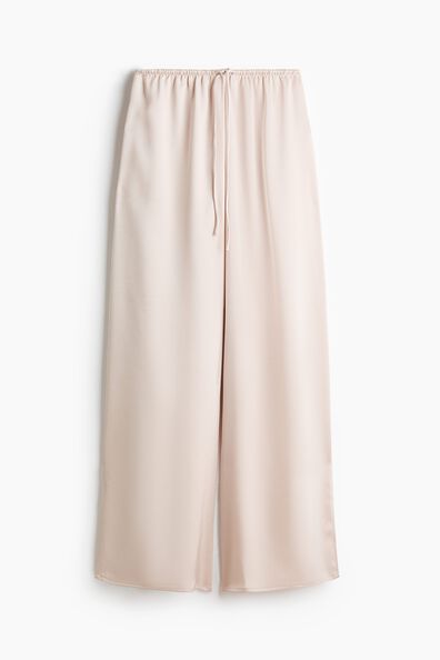 Drawstring satin pyjama bottoms