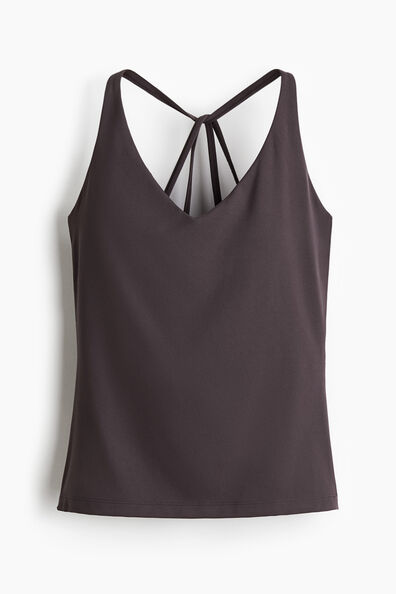 Integral-bra sports strappy top with SoftMove™