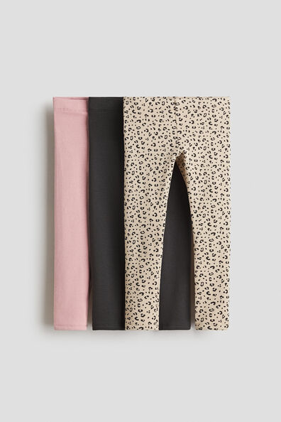 3-pack brushed-inside jersey leggings