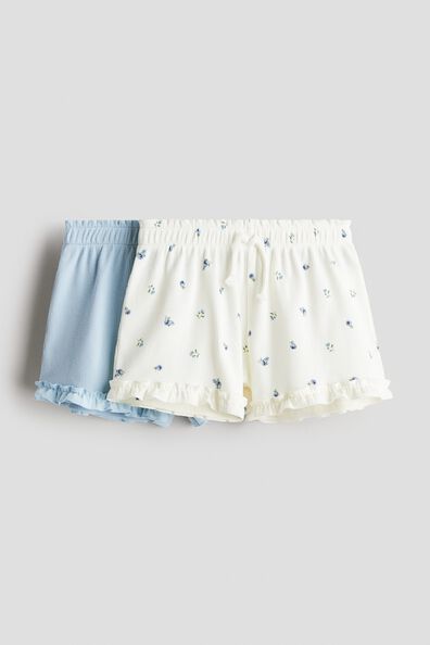 2-pack ribbed jersey shorts