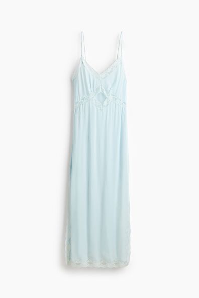 Lace-trimmed strappy dress