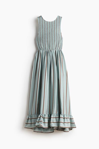Smocked-bodice dress