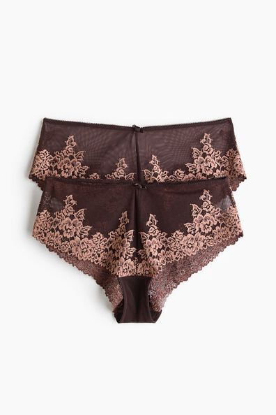 2-pack lace hipster briefs