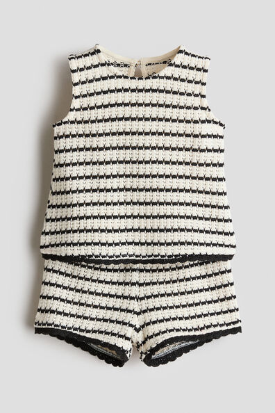 2-piece textured-knit set