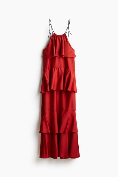 Long flounced dress