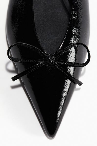Leather slingback ballet pumps