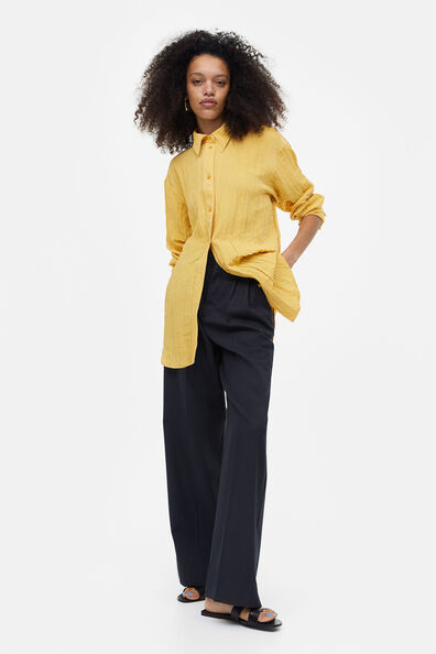 Crinkled chiffon shirt