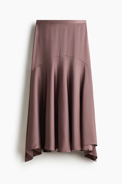 Satin twill skirt