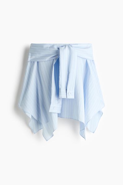 Tie-detail handkerchief skirt