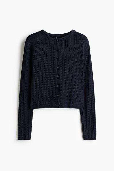 Cable-knit cardigan