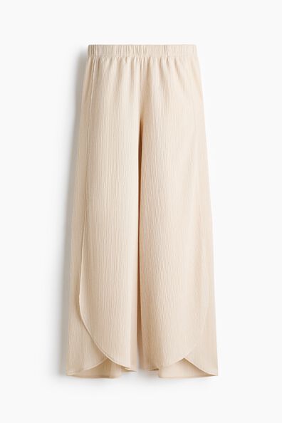 Wide wrap-detail trousers