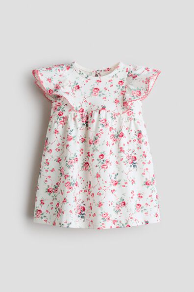 Floral-print cotton dress