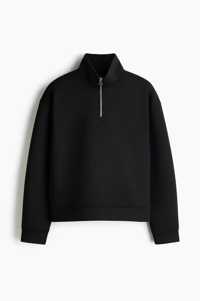 Loose Fit Zip-top scuba sweatshirt